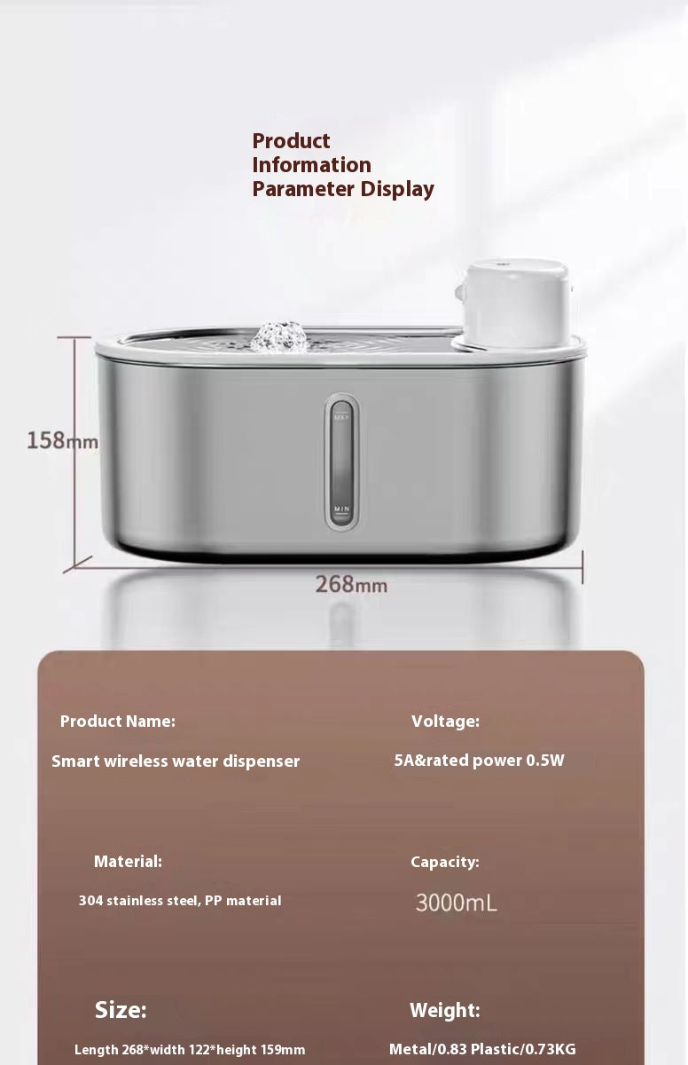 Infrared Sensor Steel Pet Hydration Station