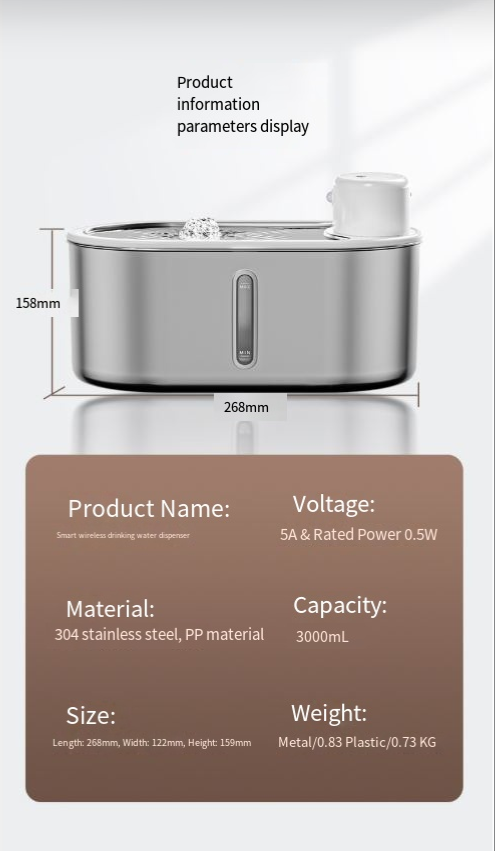 Infrared Sensor Steel Pet Hydration Station