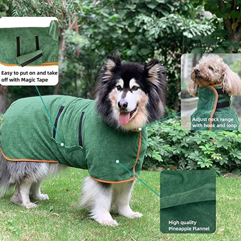 Canine Comfort Ultra-Absorbent Bathrobe