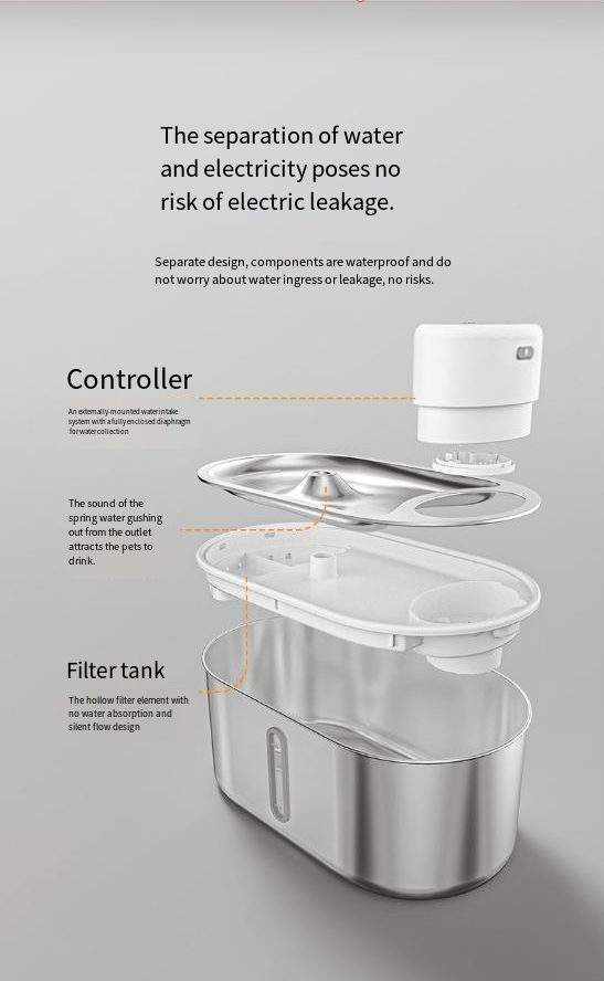 Infrared Sensor Steel Pet Hydration Station