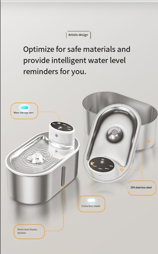 Infrared Sensor Steel Pet Hydration Station