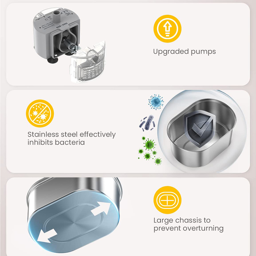 Elegant Metal Pet Water Fountain