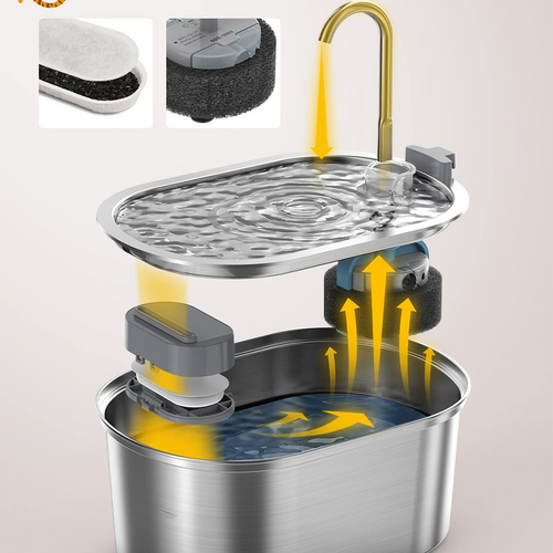 Elegant Metal Pet Water Fountain